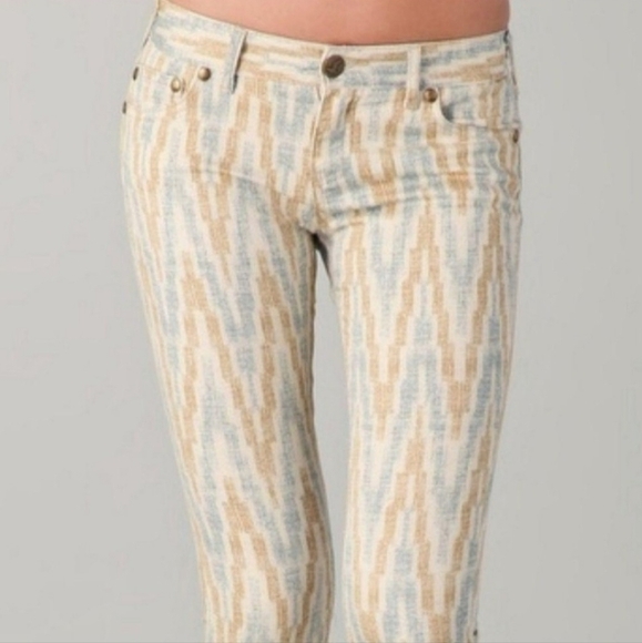 Free People Aztec Print Skinny Jeans - Picture 1 of 8